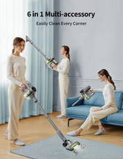 Kalado KCV01 Cordless Vacuum Cleaner 26KPa 250W Stick Hoover, 40Mins Runtime, LED Display, Self-Standing Lightweight Vacuum