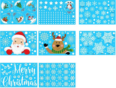 48-Piece Silver Glitter Snowflake Window Clings – Reusable Static Stickers