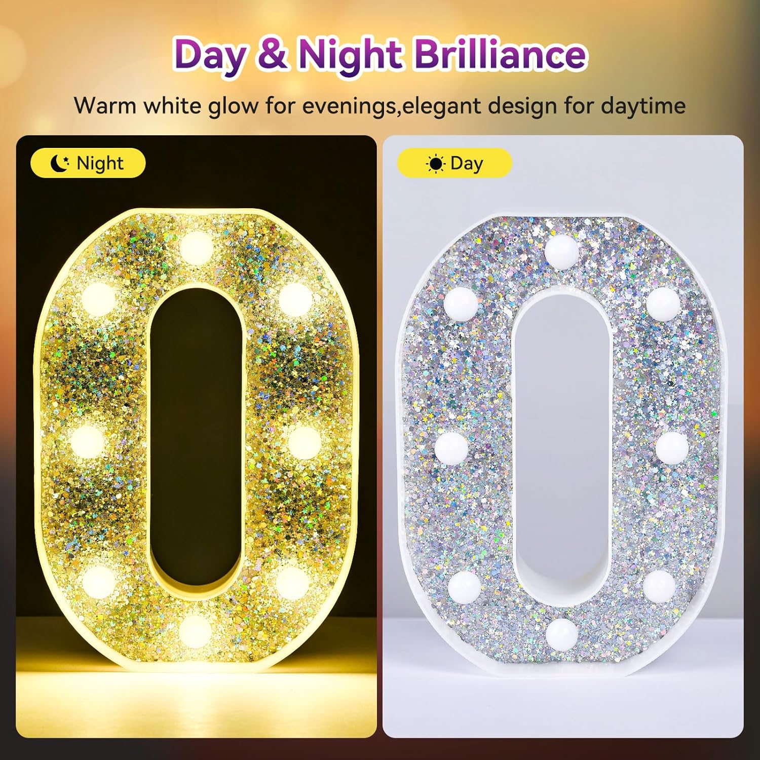LED Silver Number 70 Light – Battery Powered Party Decoration