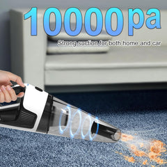 Handheld Cordless Vacuum Cleaner – 10000Pa Rechargeable Mini Portable Vacuum for Car & Home