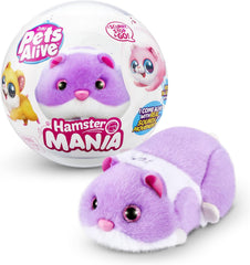 Interactive Hamstermania Purple Hamster Toy – 20+ Sounds & Rolling Ball Fun