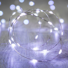 Lights4fun 4.95m Indoor Fairy Lights - 100 Warm White Micro LEDs on Silver Wire