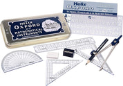 Oxford 10-Piece Maths Set with Storage Tin – Complete Geometry & Measurement Tools