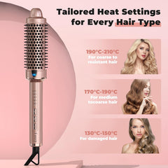 Heated Brush & Comb with Wet/Dry Modes – 3 Temps for Smooth, Voluminous Hair