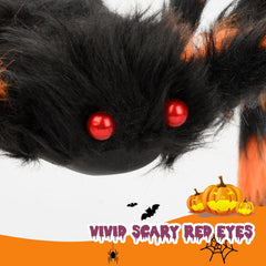 Halloween Outdoor Giant Spider Decoration with Web and Spiders Set