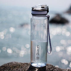 1L Motivational Sports Water Bottle – BPA-Free Leakproof Bottle with Time Markers & Lock Cover