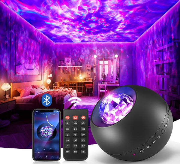 20 Modes Star Projector Light with HiFi Bluetooth Speaker, Galaxy Projector 15 White Noise Sensory Lights, Remote & Timer Night Light Projector for Bedroom Room Accessories Decor