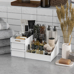 Large Capacity Makeup Organizer Drawers – Cosmetic & Skincare Storage for Vanity & Bathroom