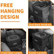 Car Trash Bin – Leak-Proof, Foldable, Waterproof with Lid, Straps & Pockets