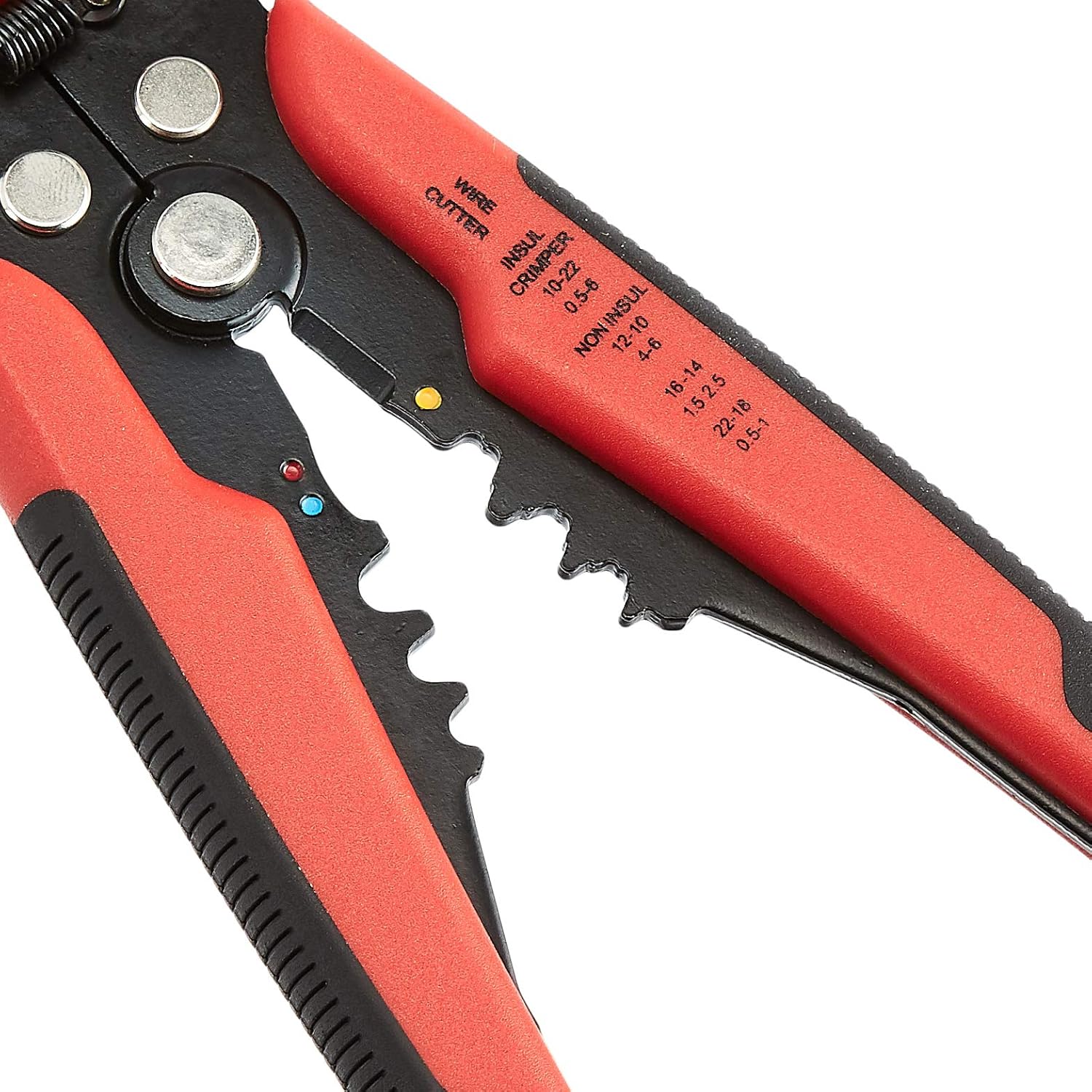 Amazon Basics Self-Adjusting Wire Stripper, Black/red