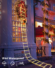 Christmas Ladder Lights with Santa Claus 338 LEDs Warm White Outdoor Décor