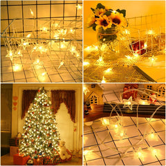 3M 20 LED Star String Lights – Battery Operated Warm White Decorative Lights for Indoor & Outdoor Events