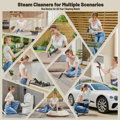 Portable Handheld Steam Cleaner 1600W with 16 Accessories