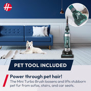 Hoover Breeze Evo Pets Upright Vacuum Cleaner Black/Turquoise 850W