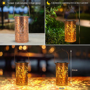 Garden Ornaments Fairy Solar Lantern, Outdoor Hanging Decorative Light, Waterproof IP65, Retro Metal Design for Patio, Yard, Lawn, Porch & Gifts