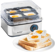 3-in-1 Electric Egg Boiler, Poacher & Omelette Maker – 16 Egg Capacity, Stainless Steel 500W
