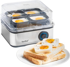 3-in-1 Electric Egg Boiler, Poacher & Omelette Maker – 16 Egg Capacity, Stainless Steel 500W