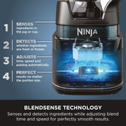 Detect Power Blender & Food Processor Pro – 1200W, Dough Blade, Jug & 2 Single Serve Cups – Stone Gold – TB401UKSTGD