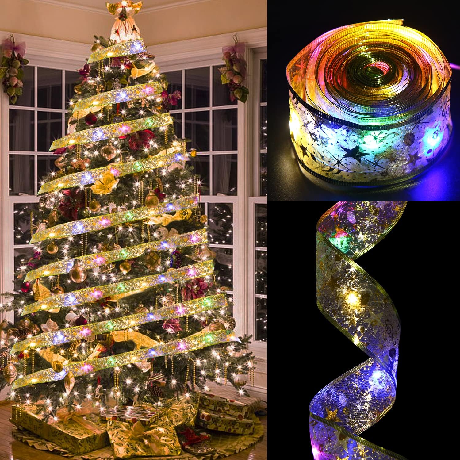 LED Fairy Lights, 4M/13ft Christms Ribbon String Light Battery Operated Fairy Light for Xmas Tree Decor