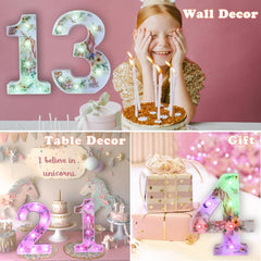 Unicorn LED Number 7 Light 18 Color Changing