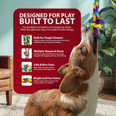 Dog Toys 10 Pack – Indestructible Rope, Ball & Tug Chew Toys for Puppies & Dogs