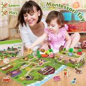 Montessori Wooden Sensory Toy for Toddlers 1-3Y Gift