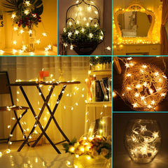 Star Fairy String Lights 6M 40 LED Battery Powered Warm White Decorative Lights for Indoor & Outdoor Use