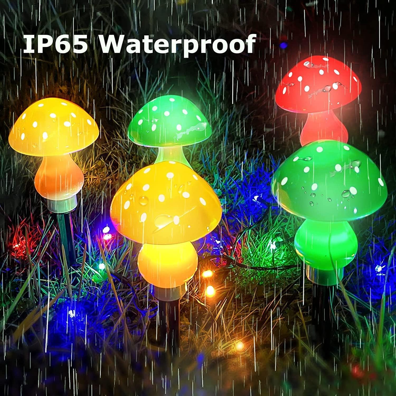 Solar Mushroom Fairy Lights