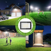 100W LED Floodlight Outdoor 2 Pack 10000LM Security Lights IP65 Waterproof