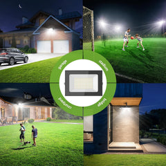 100W LED Floodlight Outdoor 2 Pack 10000LM Security Lights IP65 Waterproof