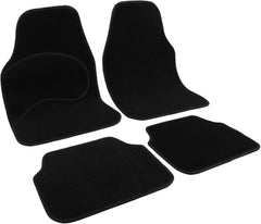 Universal Car Floor Mats Set of 4 – Black with Pink Edging & Butterfly Design
