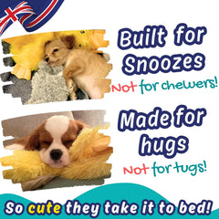 No Stuffing Squeaky Crinkle Duck Toy – Soft Plush Calming Gift for Dogs & Puppies