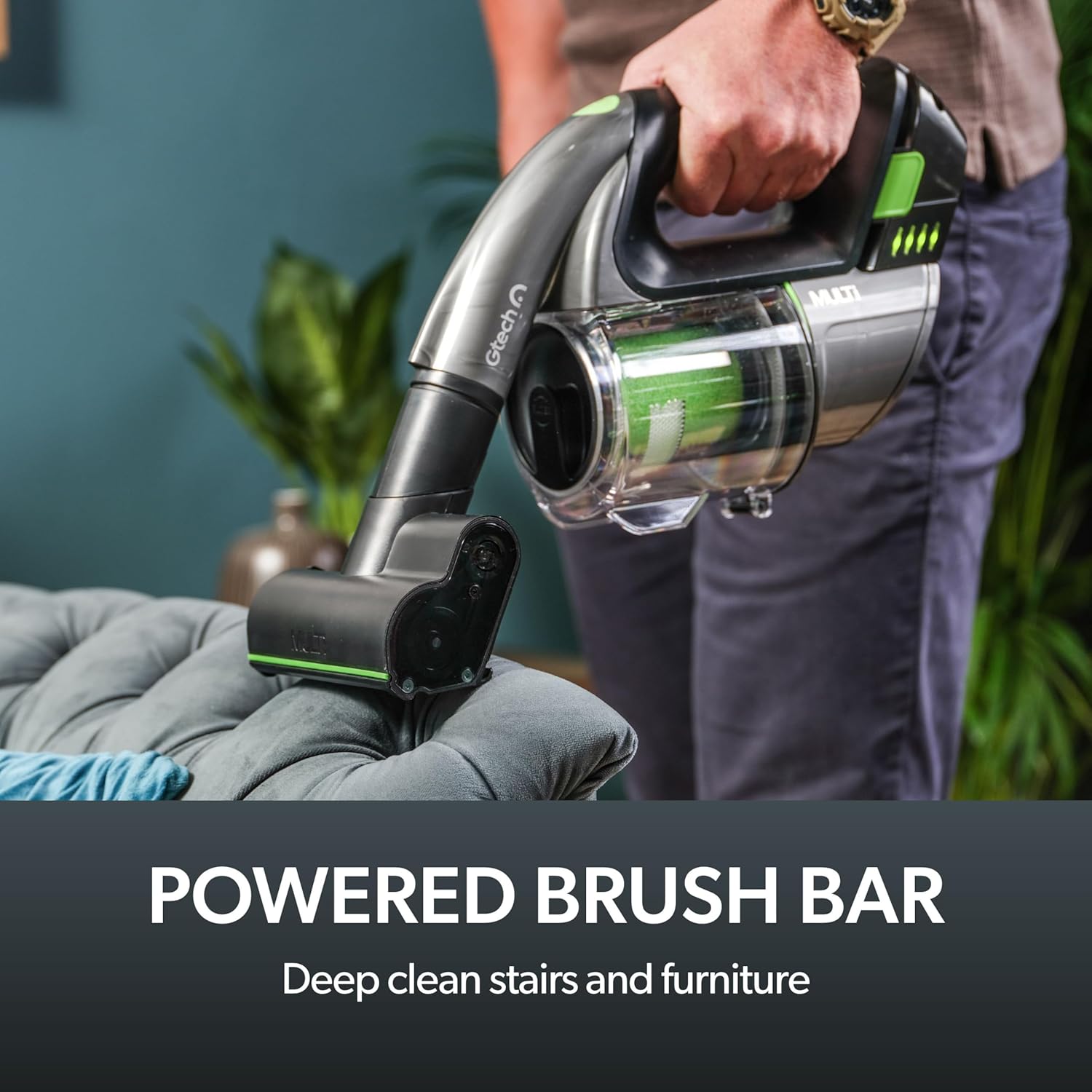 Gtech Multi MK2 Cordless Handheld Vacuum Cleaner – 22V Li-ion Battery – Powered Brush Bar