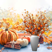 6 Bundles Autumn Leaves & Flowers – Artificial Pumpkin Berry Picks Décor