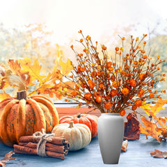 6 Bundles Autumn Leaves & Flowers – Artificial Pumpkin Berry Picks Décor
