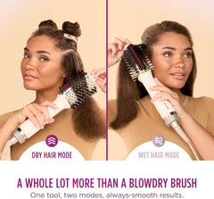 Heated Hair Brush & Comb with Wet/Dry Modes, 3 Temps for Smooth & Voluminous Hair