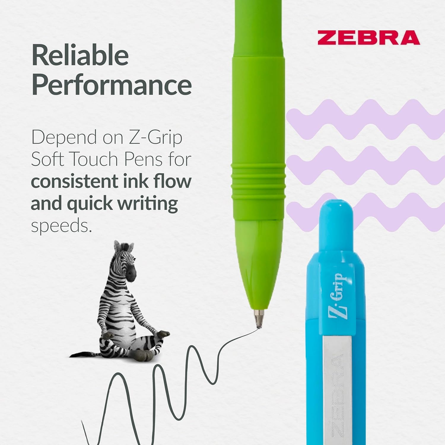 Soft Touch Black Ink Ballpoint Pens 3-Pack – 1mm Medium Tip, Retractable with Clip