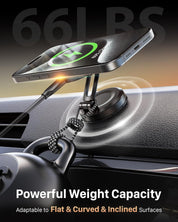 MagSafe Car Charger Mount 15W Fast Wireless Charging Alloy Foldable