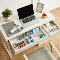 25pcs Drawer Organizer Set – Clear Plastic Storage Trays for Home & Office