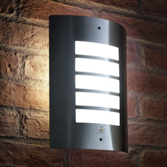 Dusk Till Dawn Photocell Daylight Sensor Switch Outdoor Wall Light, Cool White – Silver