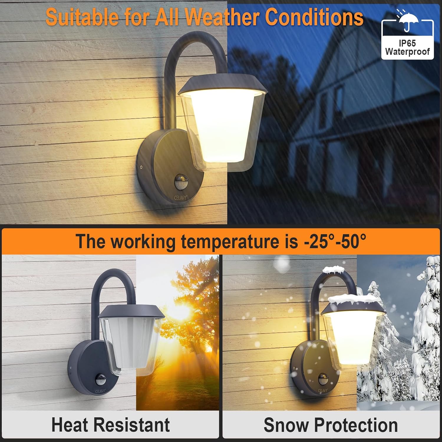 PIR Outdoor Wall Lights