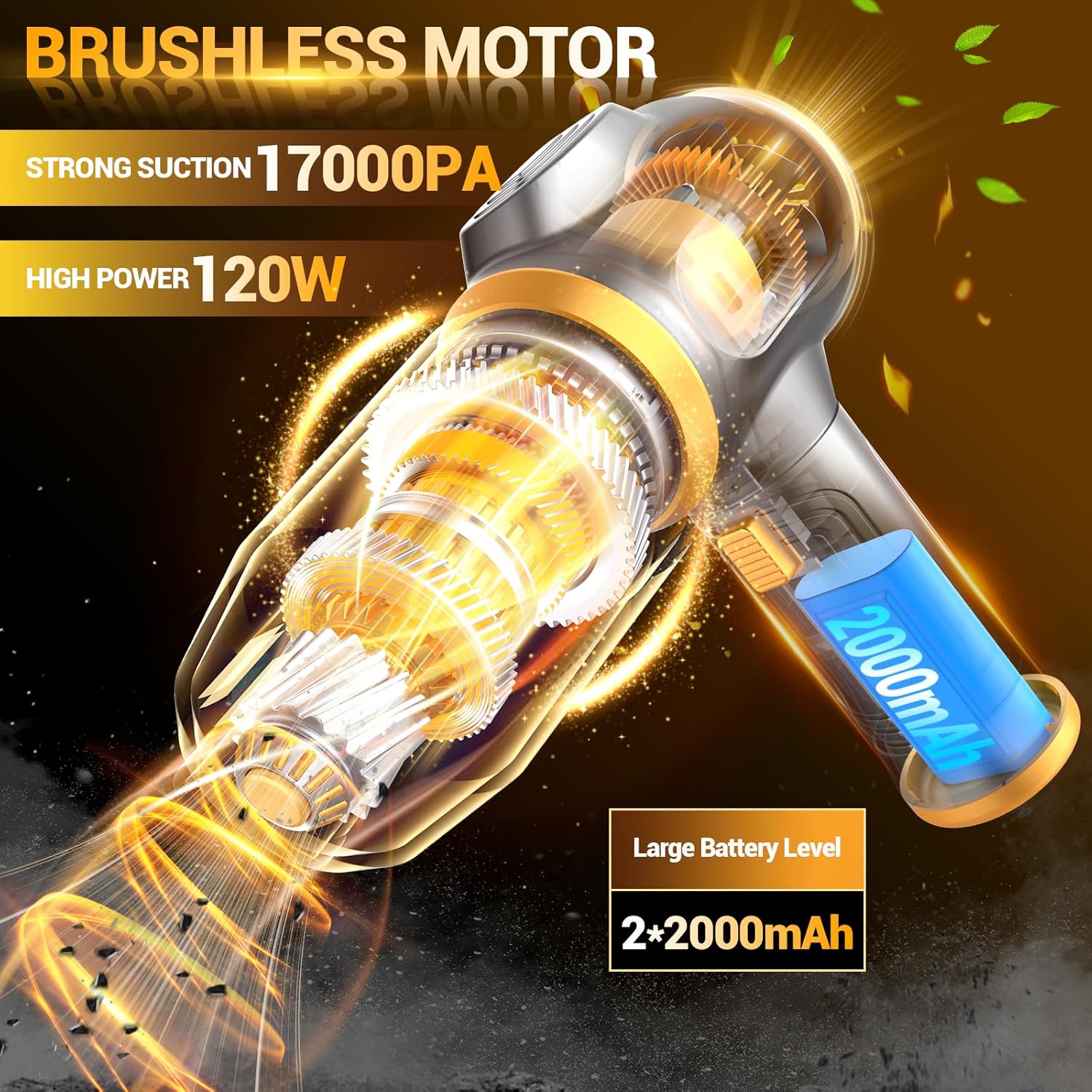 Portable Car Vacuum Cordless Handheld Cleaner