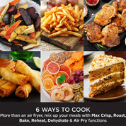 3.8L Digital Air Fryer AF100UK – 4-in-1 (Air Fry, Roast, Reheat, Dehydrate), Non-Stick Basket, Dishwasher Safe
