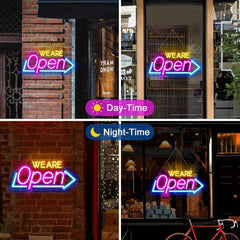 LED Neon WE ARE OPEN Sign 16