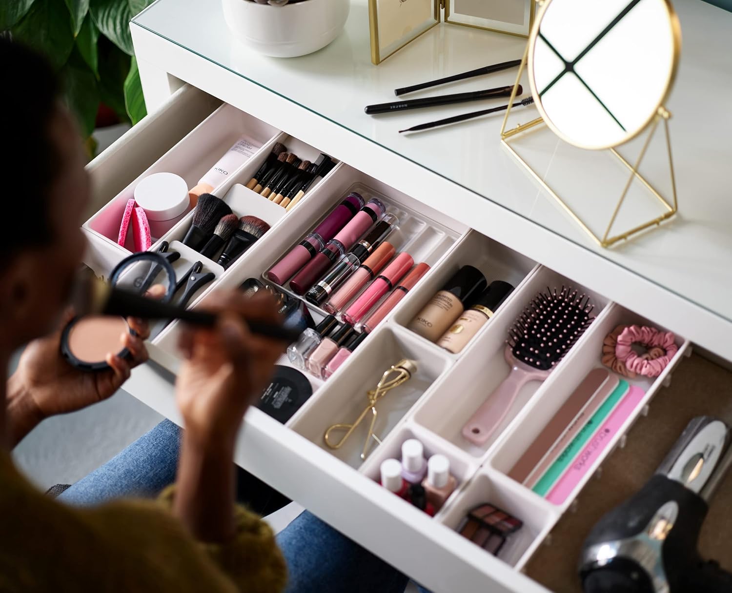 Modular 12-Piece Makeup Drawer Organizer Set, Cosmetic & Beauty Storage Boxes