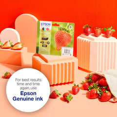 Strawberry Genuine 4-Colour Ink Cartridge Multipack, Claria Home Ink for Printers