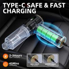 Handheld Vacuum Cleaner 23000Pa Cordless Car & Home Black Gold