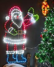 5FT Santa Claus neon light with waving hand animation