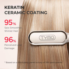 2-in-1 Hair Straightener Brush UK, Anti-Scald, Fast Heating, 5 Temp Settings