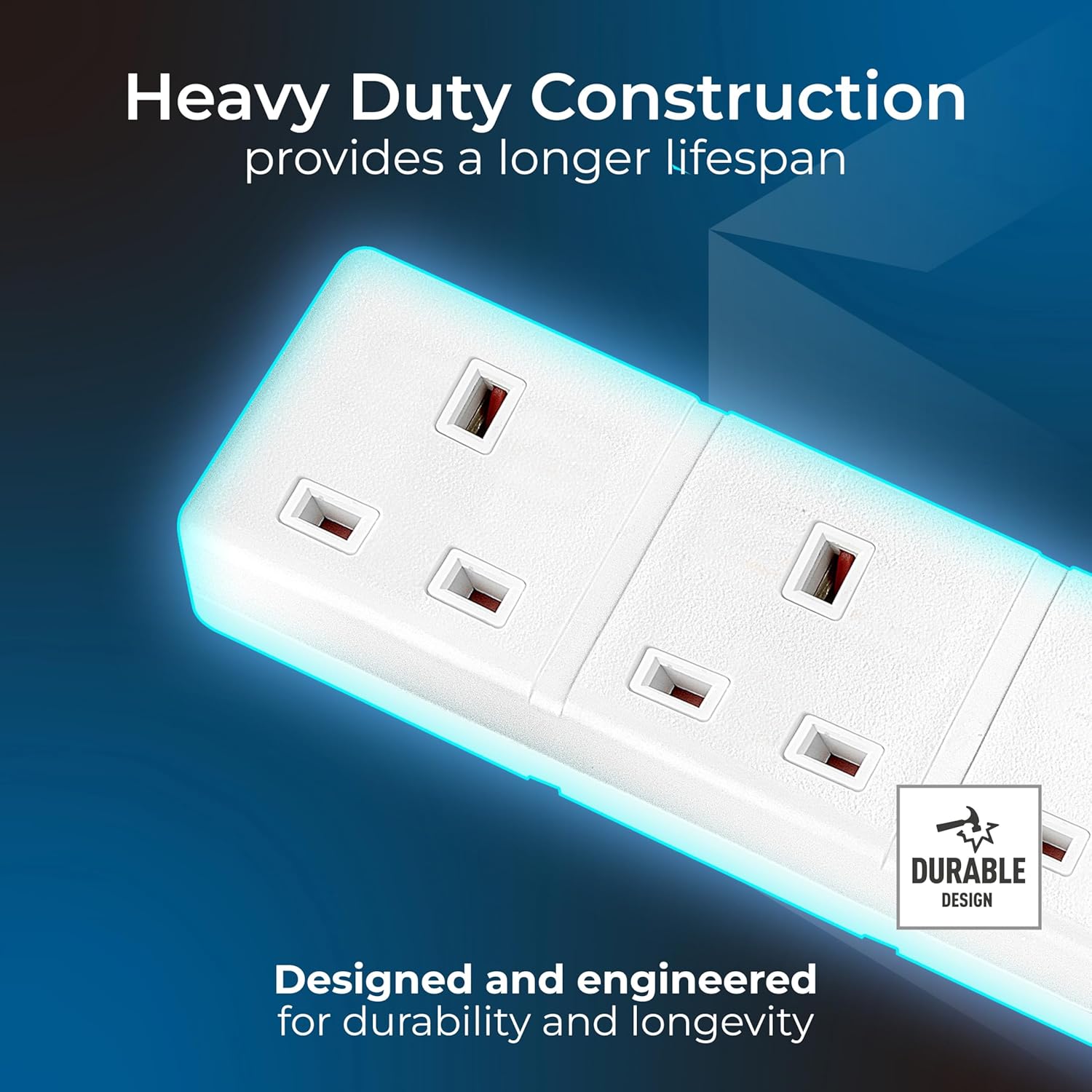 Four Socket Extension Lead 2m 13A Heavy Duty